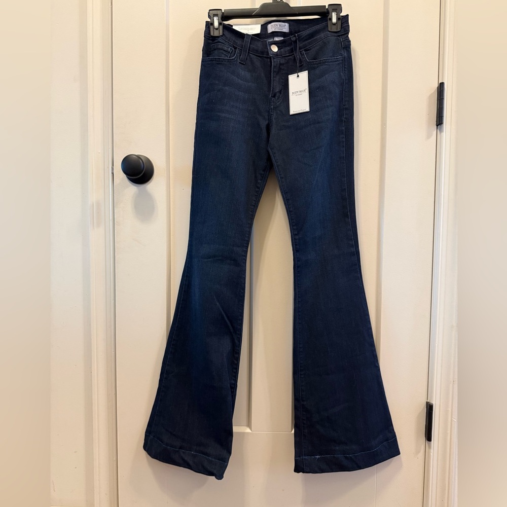 Judy Blue Dark Blue Flare Jeans NWT